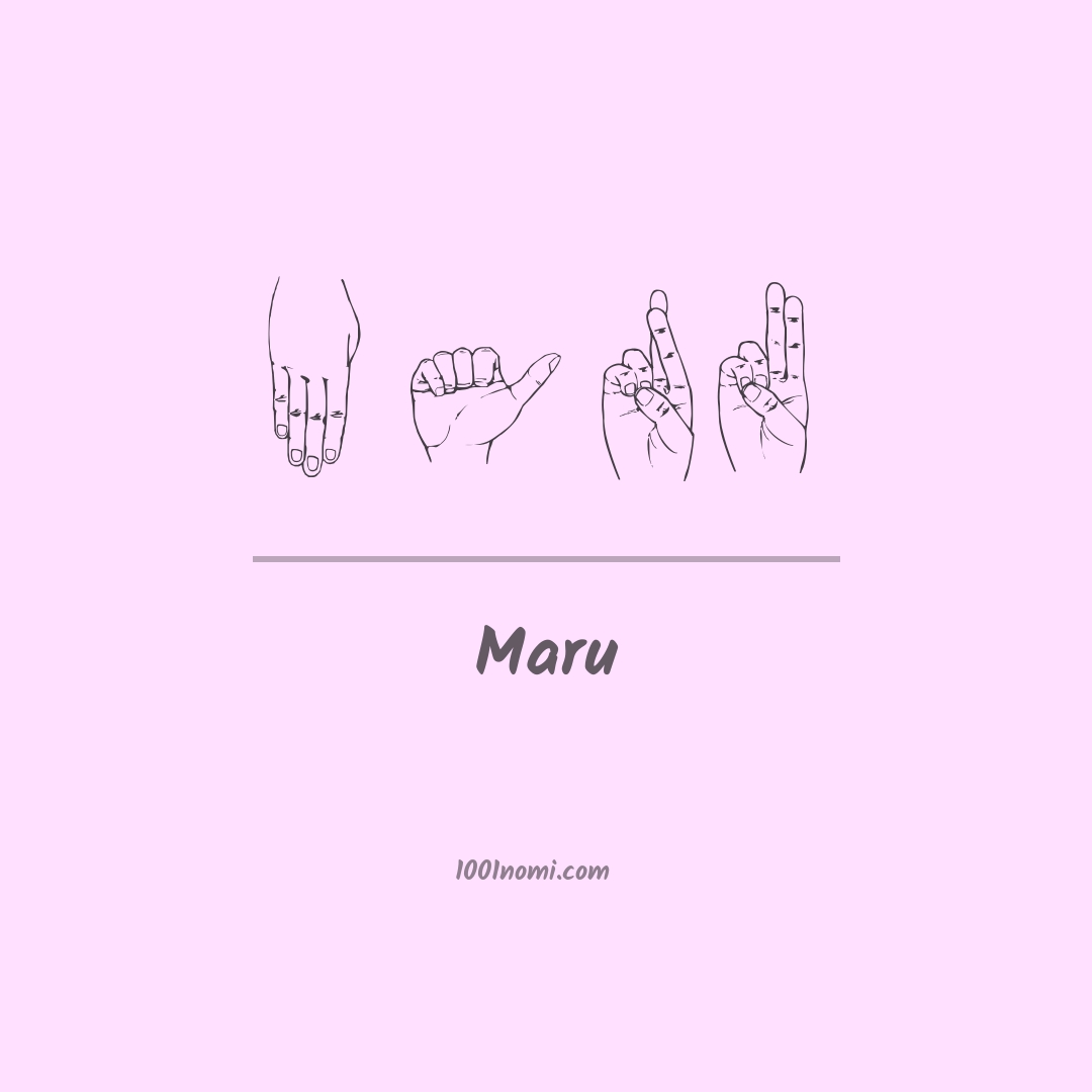 Maru nella lingua dei segni Maru nella lingua dei segni