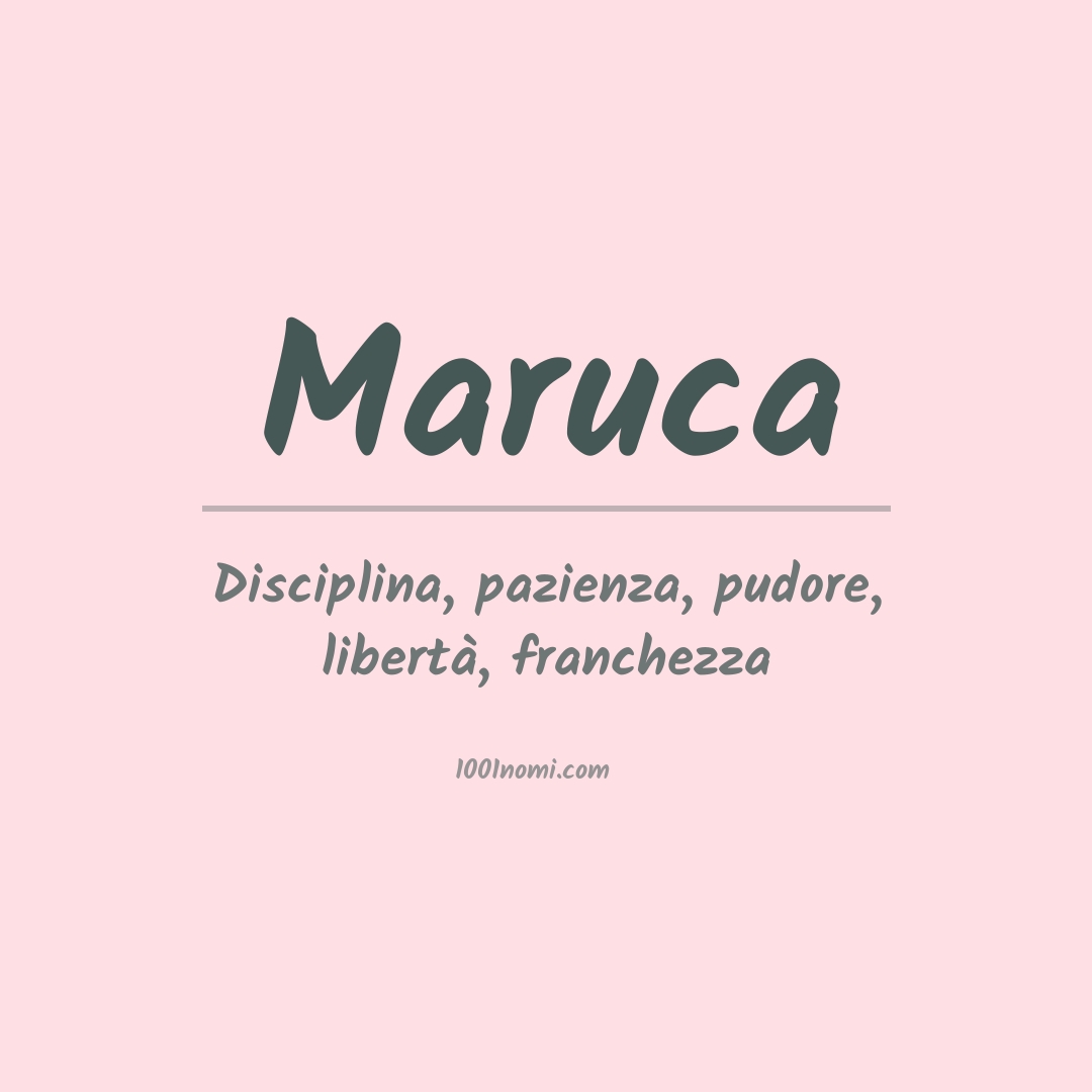 Significato del nome Maruca