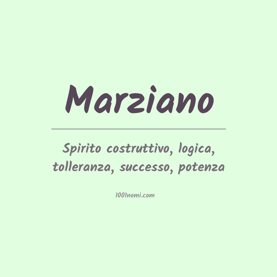 Significato del nome Marziano Significato del nome Marziano