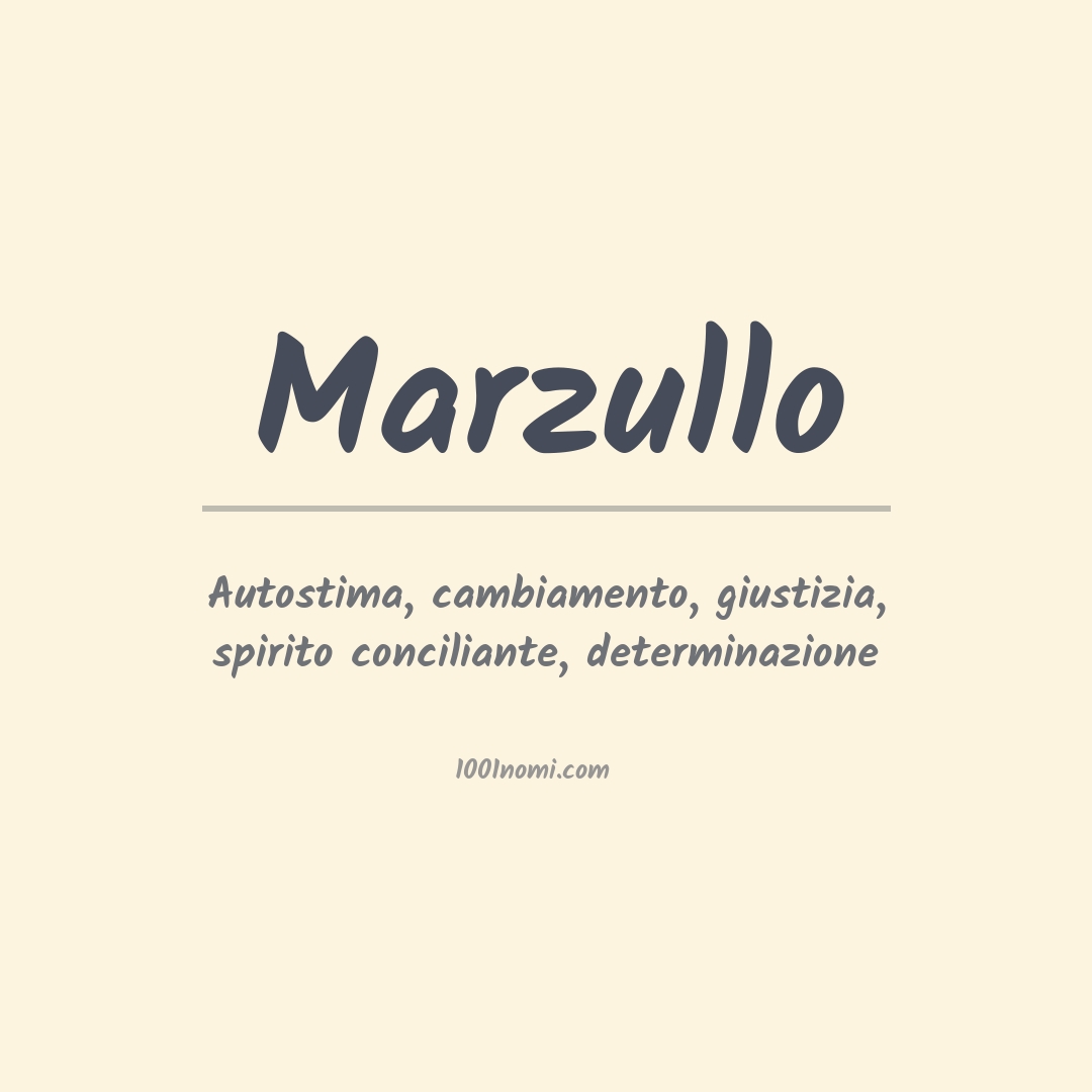 Significato del nome Marzullo