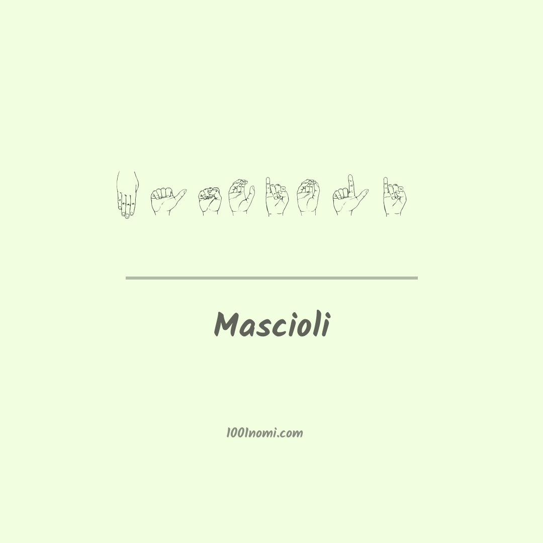 Mascioli nella lingua dei segni