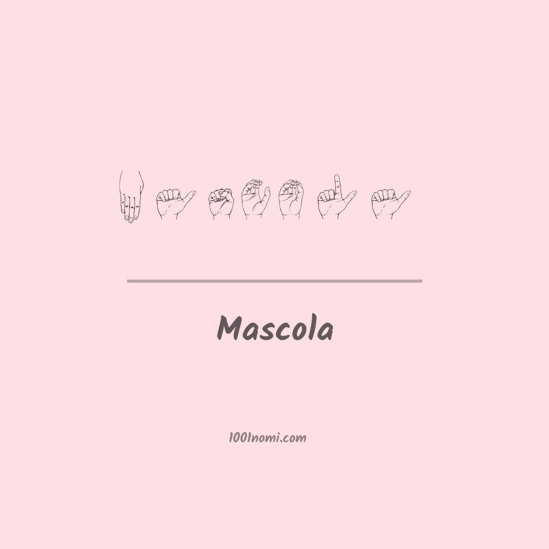 Mascola nella lingua dei segni