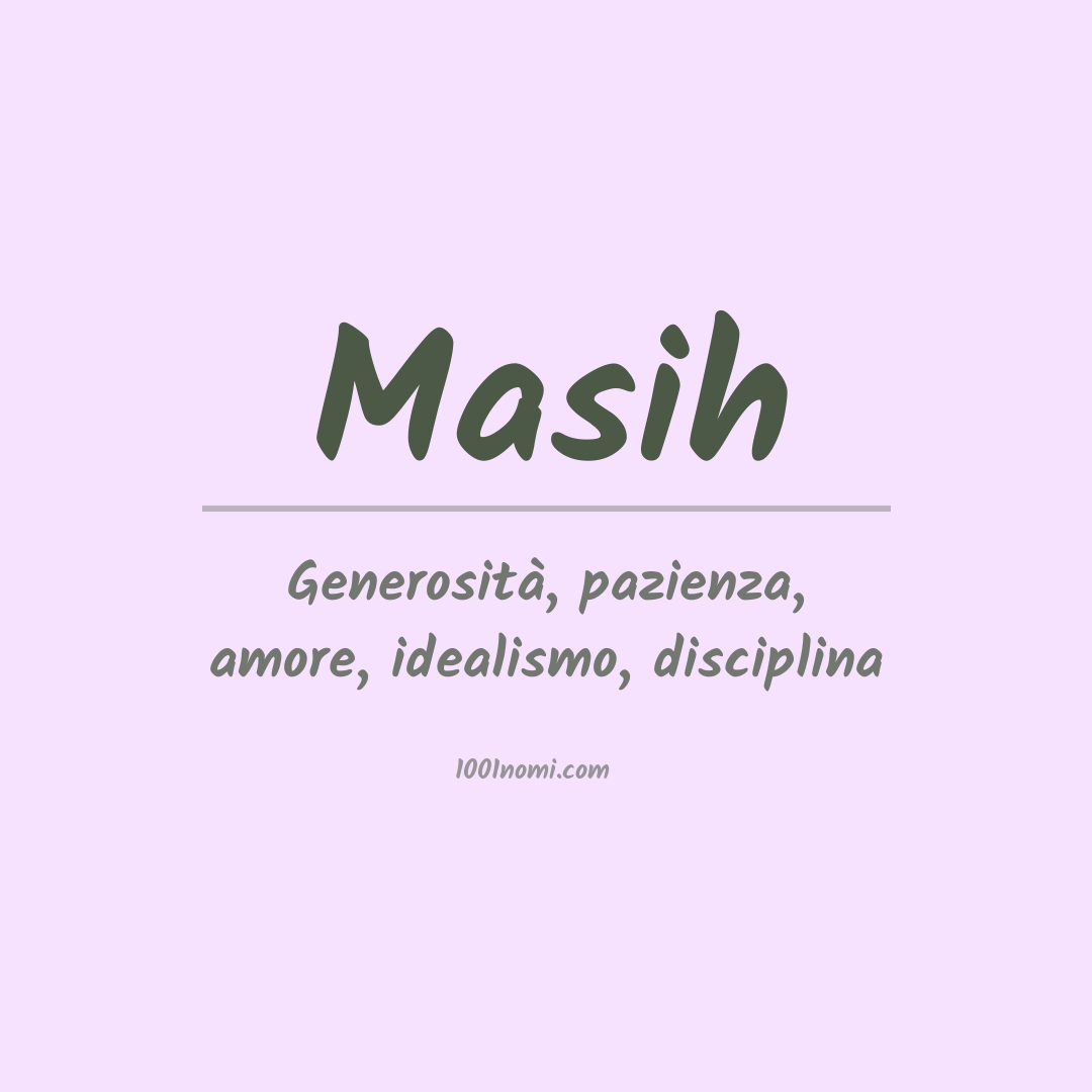 Significato del nome Masih