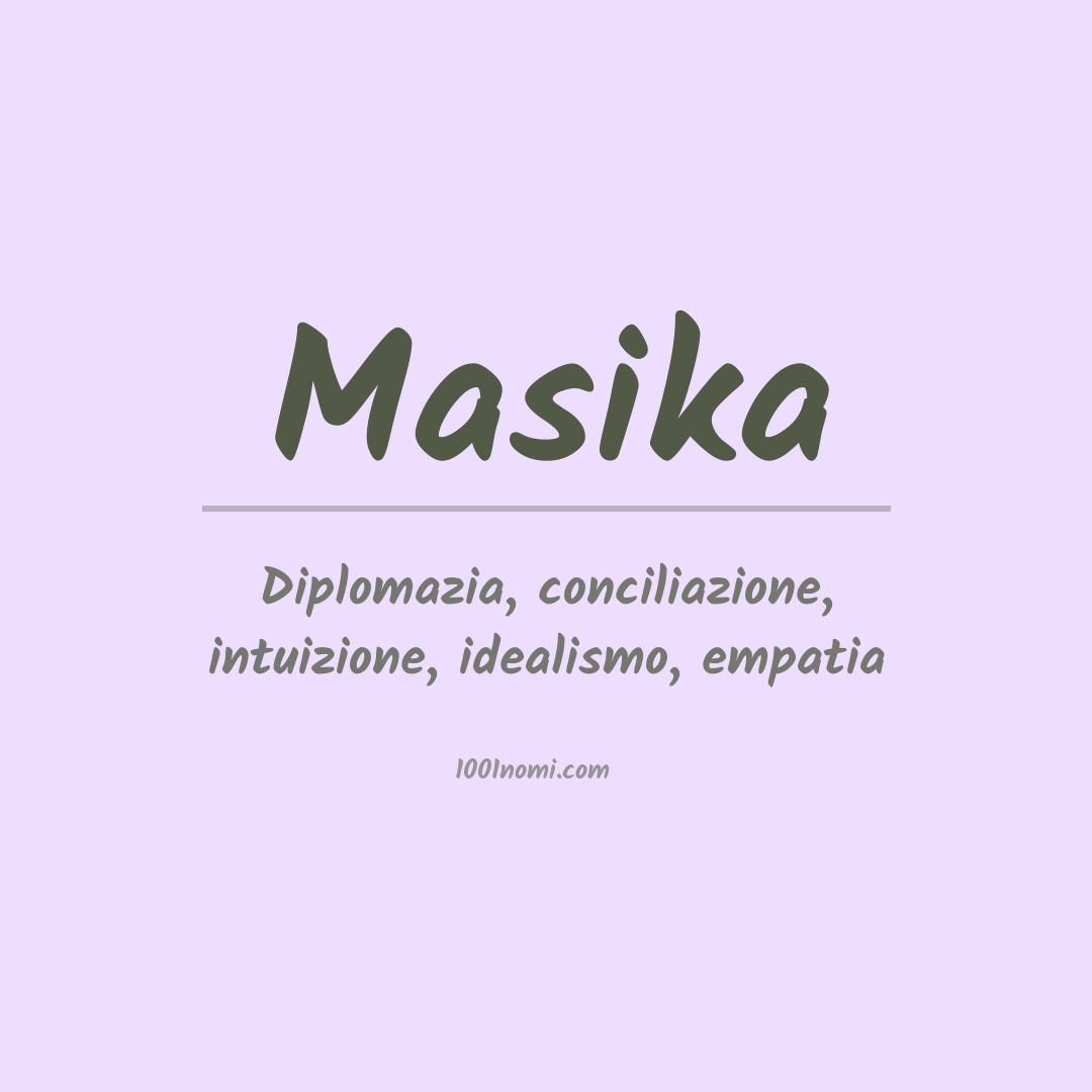 Significato del nome Masika Significato del nome Masika