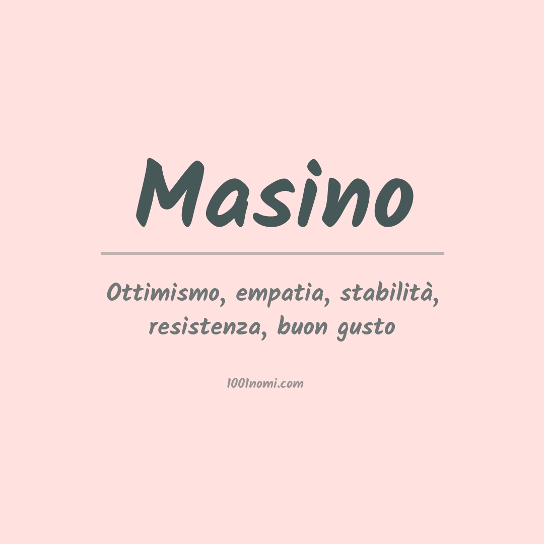 Significato del nome Masino