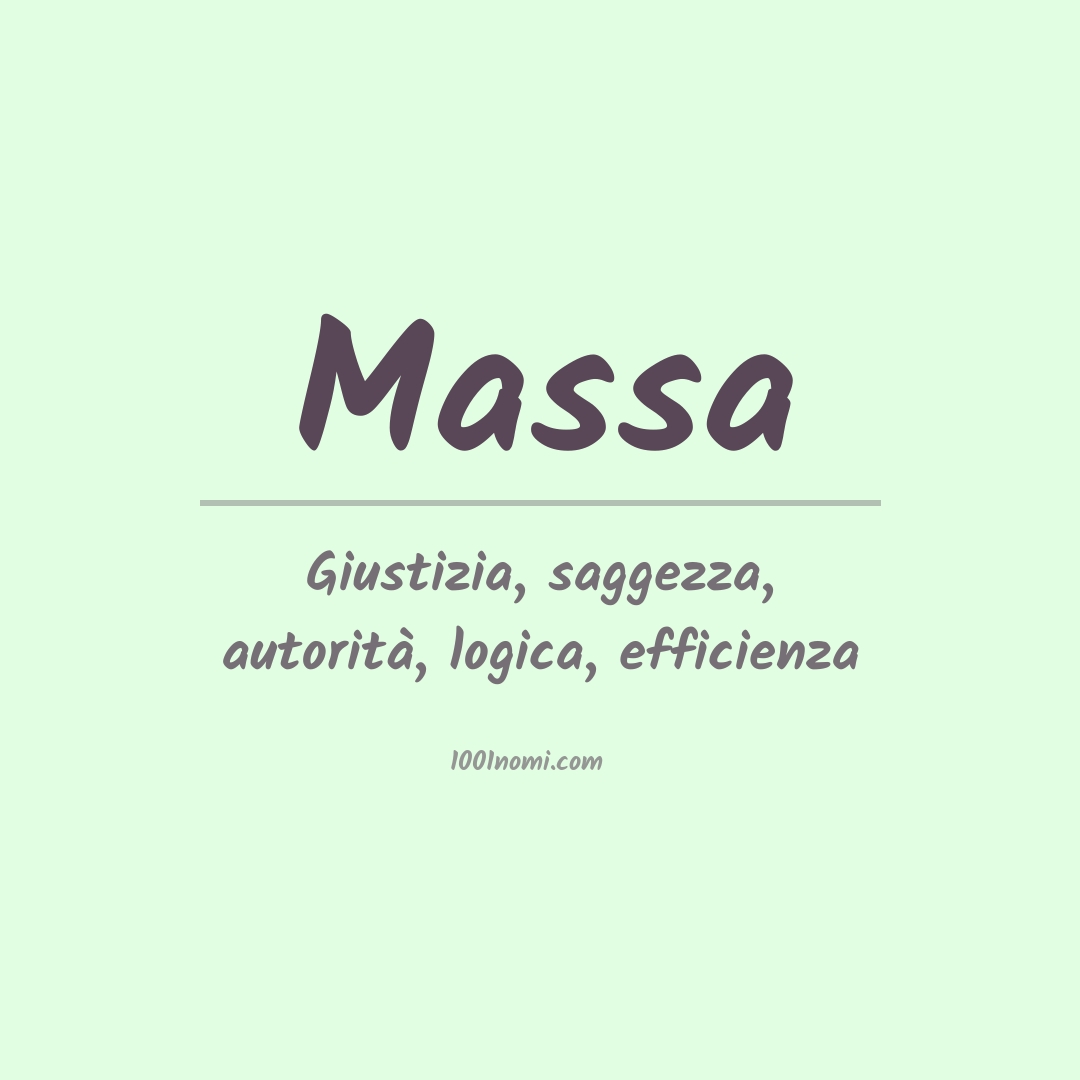 Significato del nome Massa