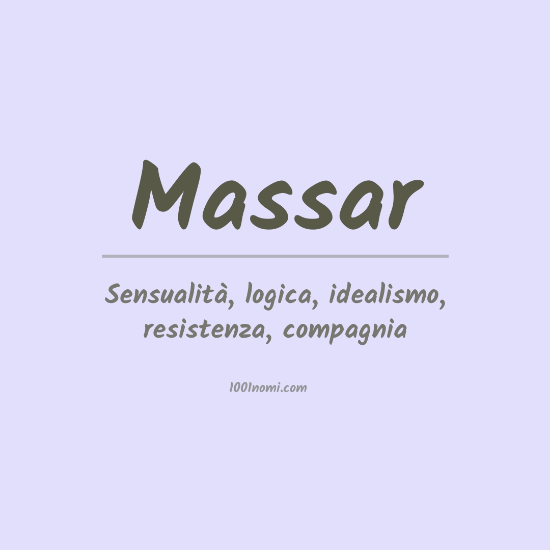 Significato del nome Massar