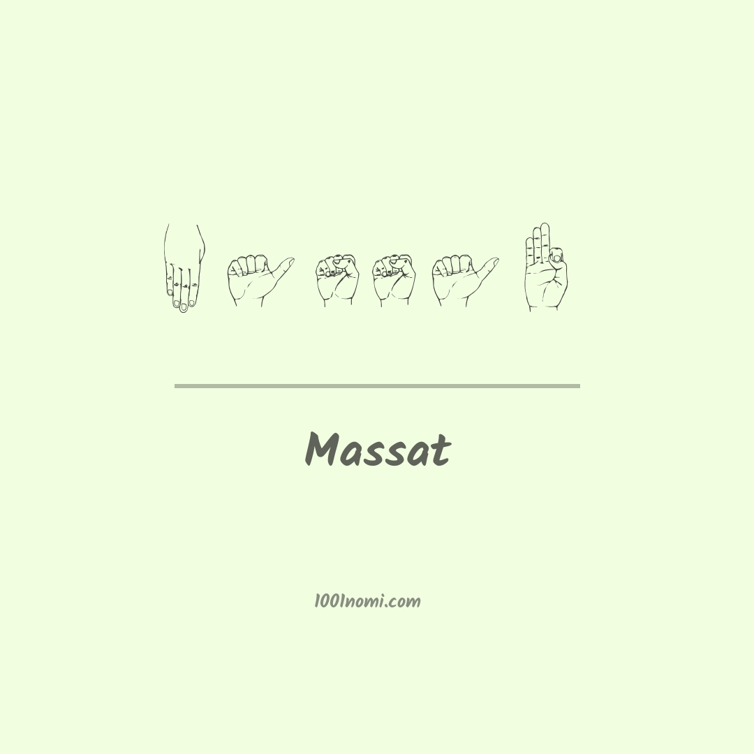 Massat nella lingua dei segni Massat nella lingua dei segni