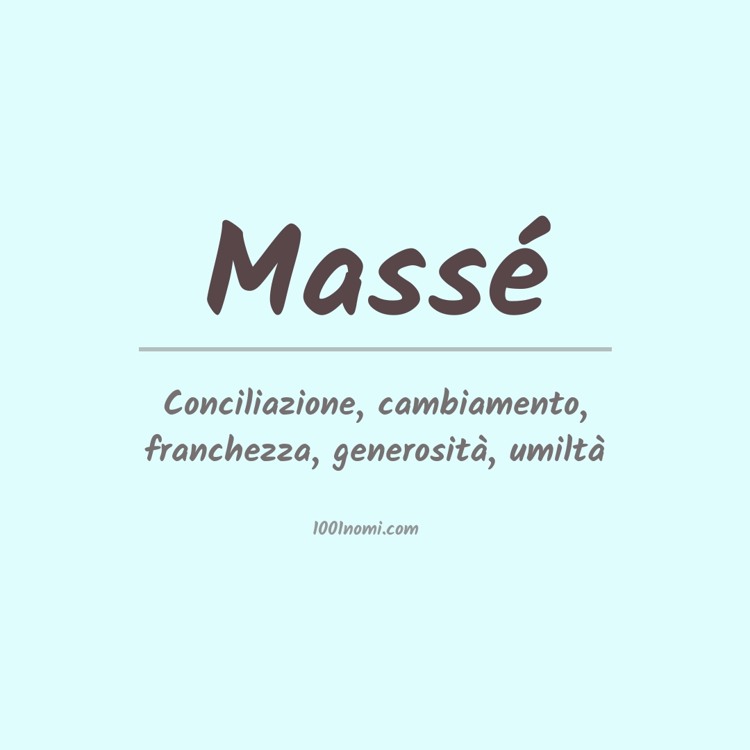 Significato del nome Massé