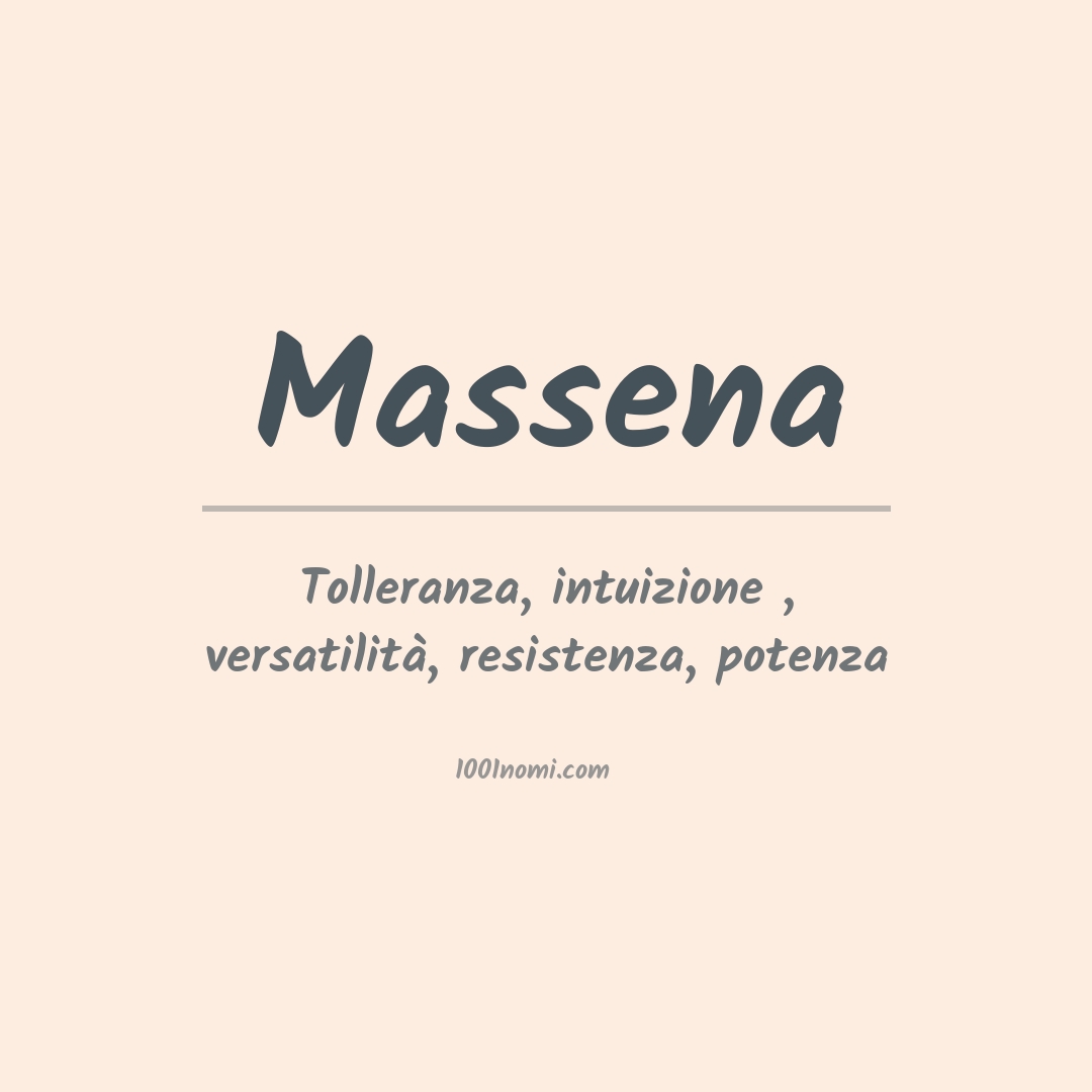 Significato del nome Massena