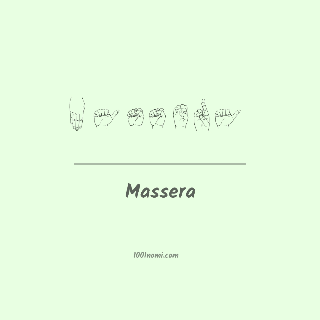 Massera nella lingua dei segni Massera nella lingua dei segni