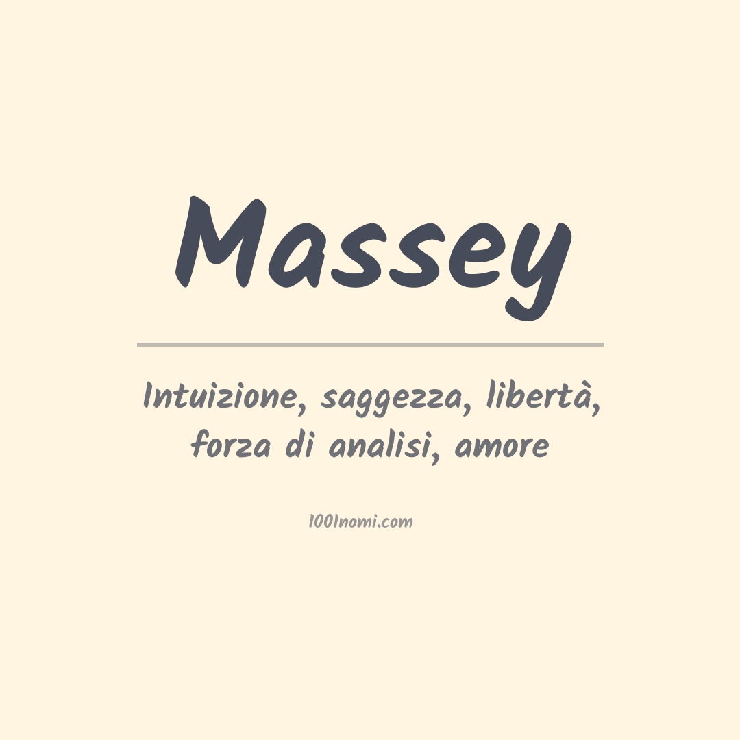 Significato del nome Massey