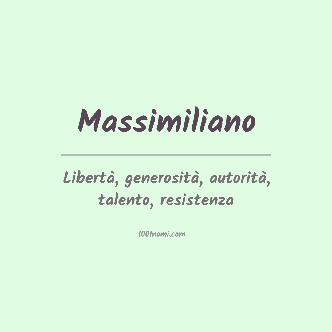 Significato del nome Massimiliano