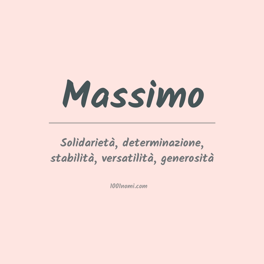 Significato del nome Massimo