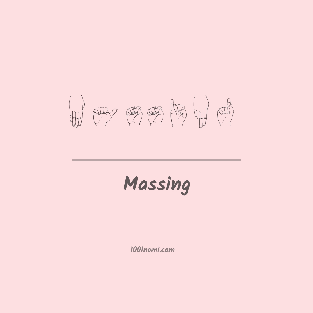 Massing nella lingua dei segni Massing nella lingua dei segni