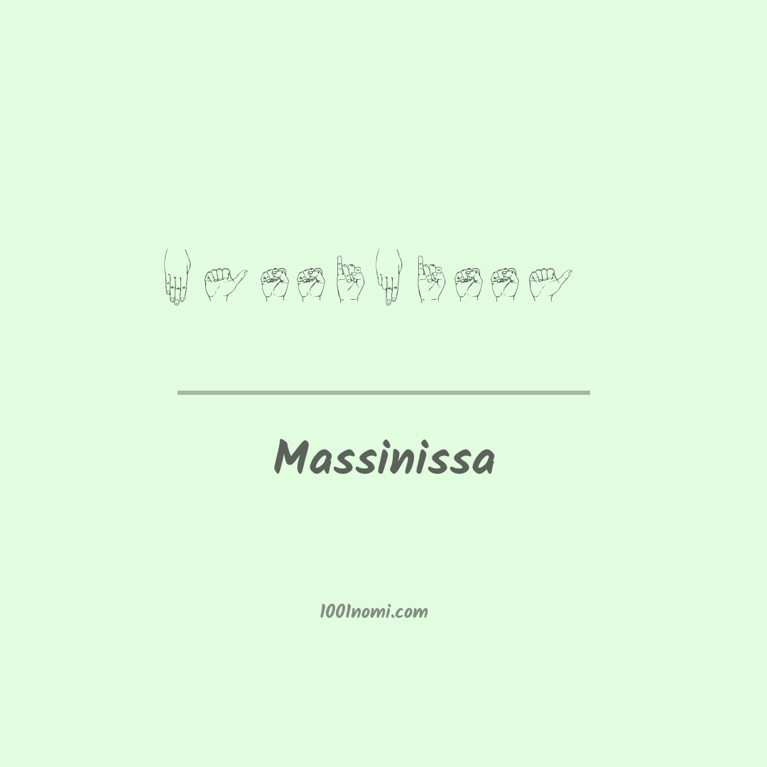 Massinissa nella lingua dei segni