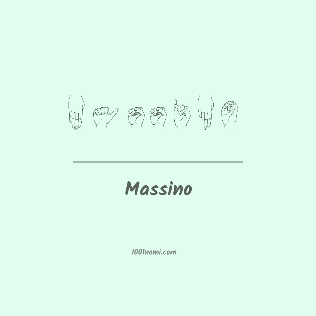 Massino nella lingua dei segni Massino nella lingua dei segni