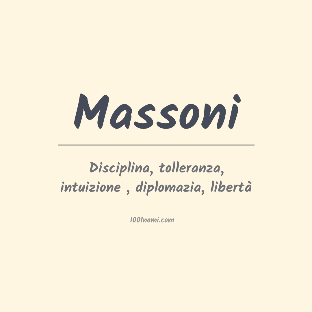 Significato del nome Massoni Significato del nome Massoni