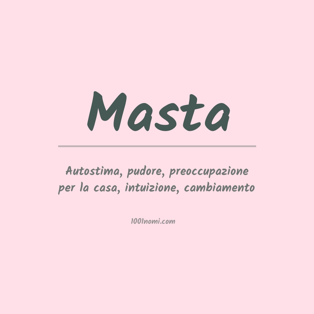Significato del nome Masta Significato del nome Masta