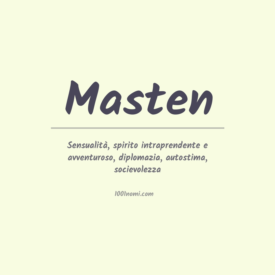 Significato del nome Masten