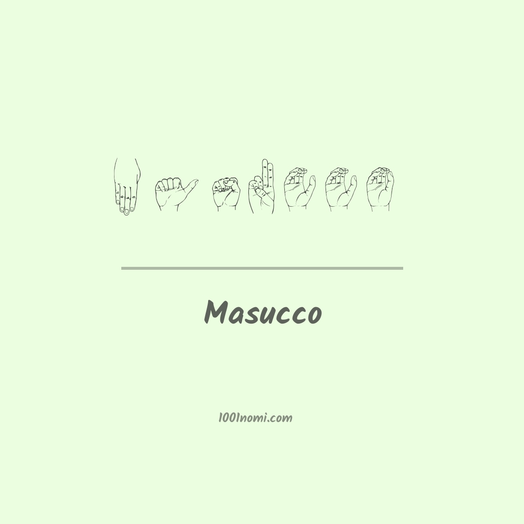 Masucco nella lingua dei segni