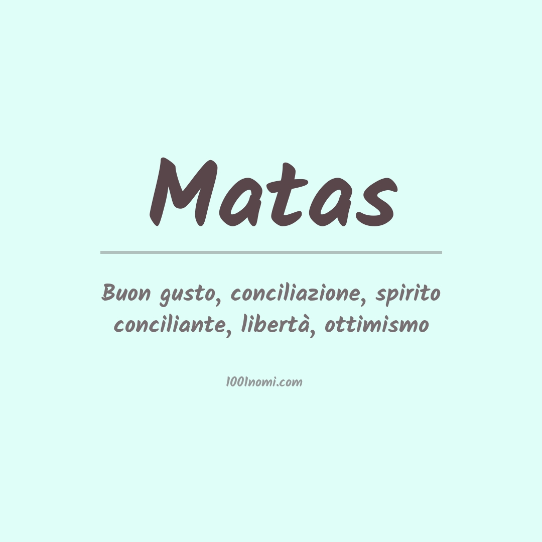 Significato del nome Matas