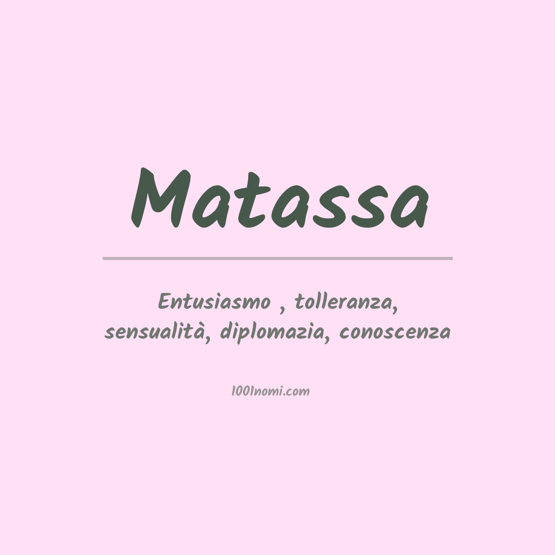 Significato del nome Matassa