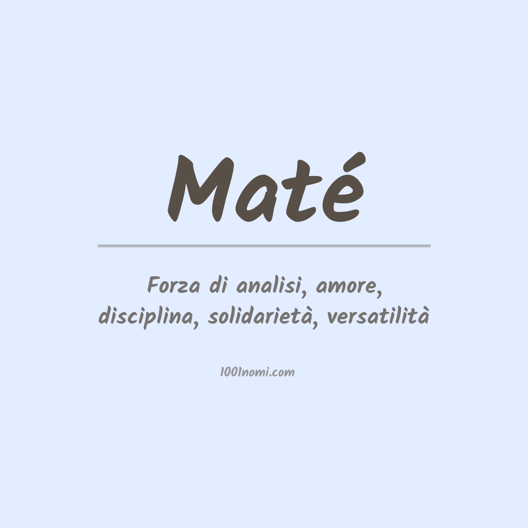 Significato del nome Maté