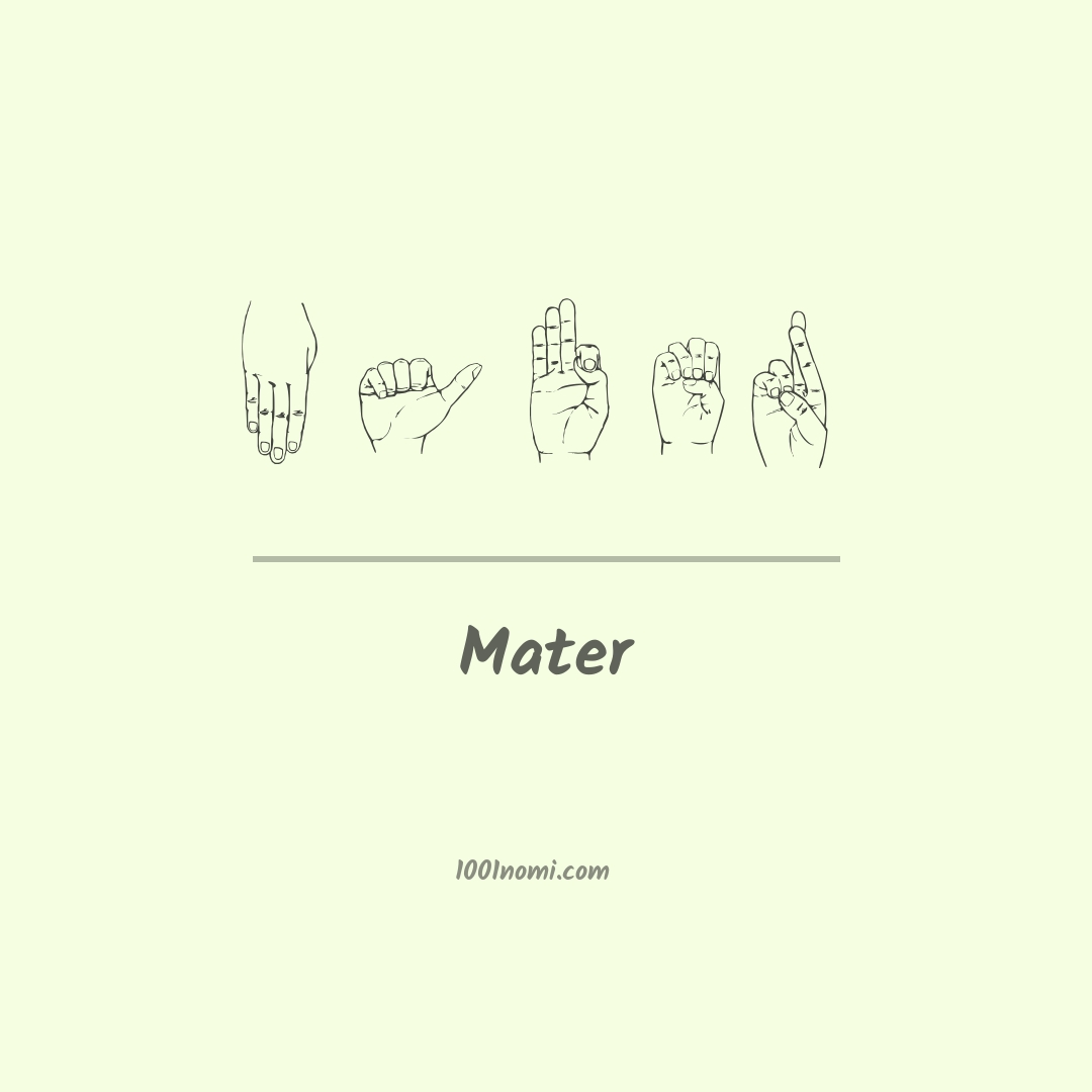 Mater nella lingua dei segni