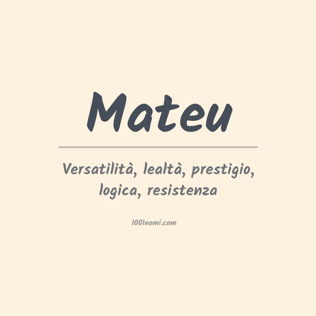 Significato del nome Mateu Significato del nome Mateu