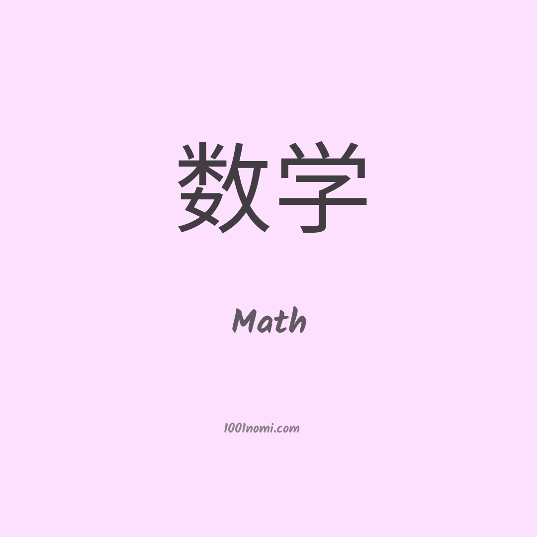 Math in cinese Math in cinese