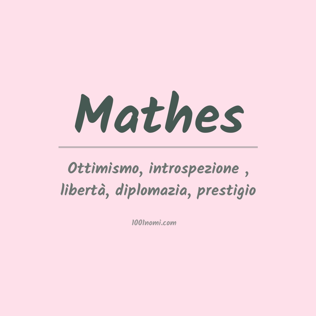 Significato del nome Mathes