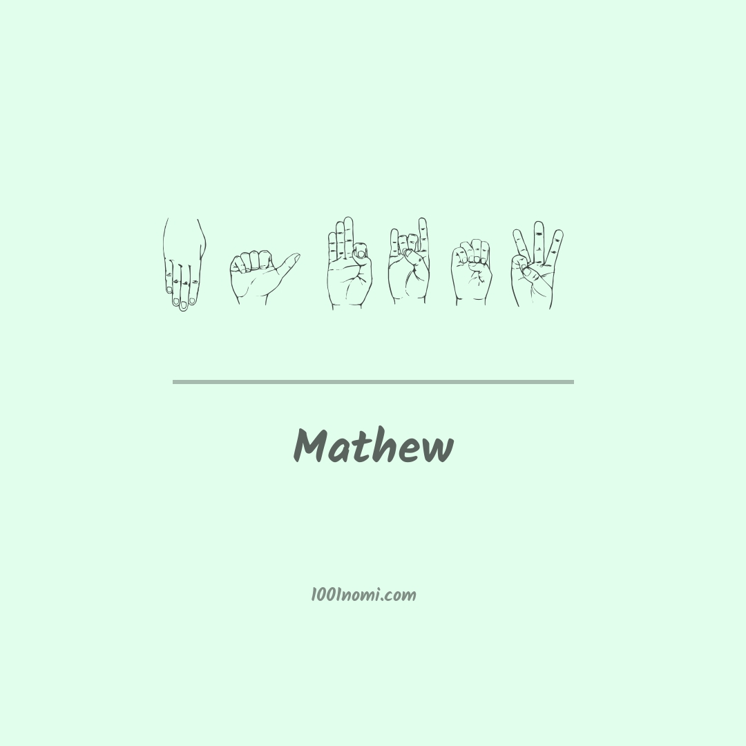 Mathew nella lingua dei segni