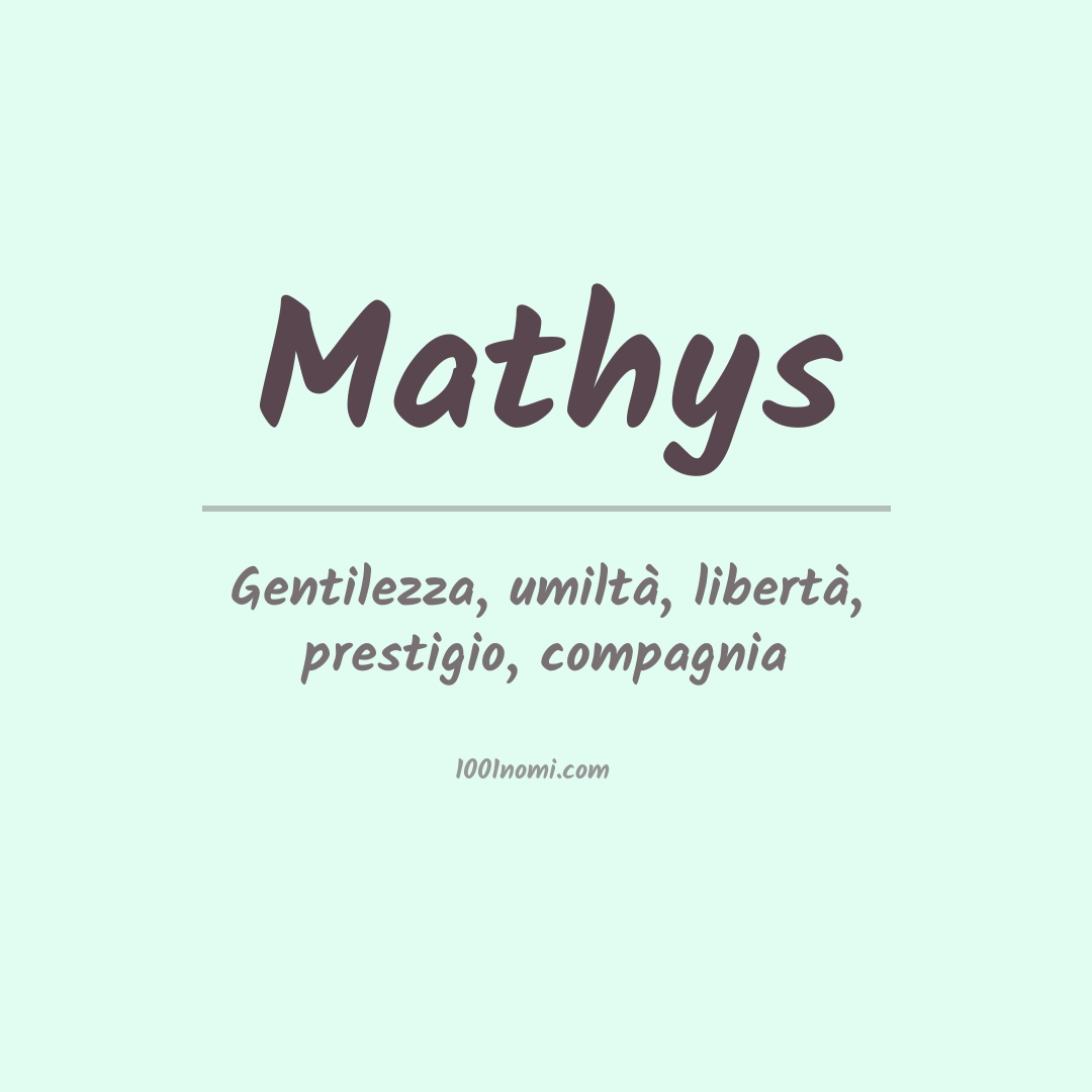 Significato del nome Mathys