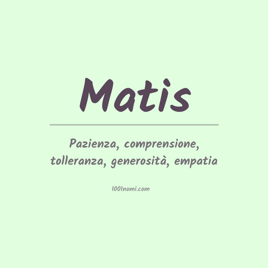 Significato del nome Matis