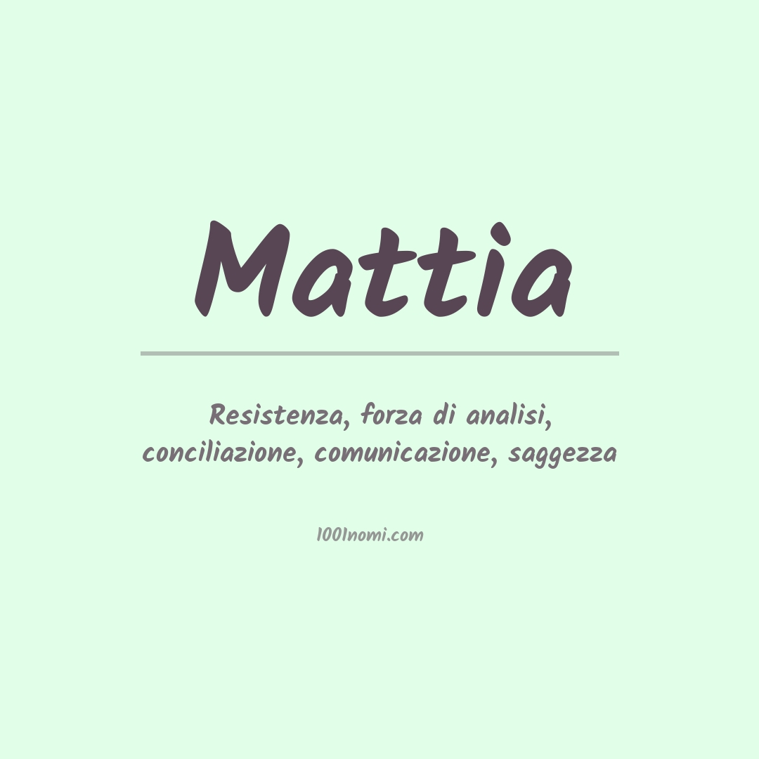 Significato del nome Mattia