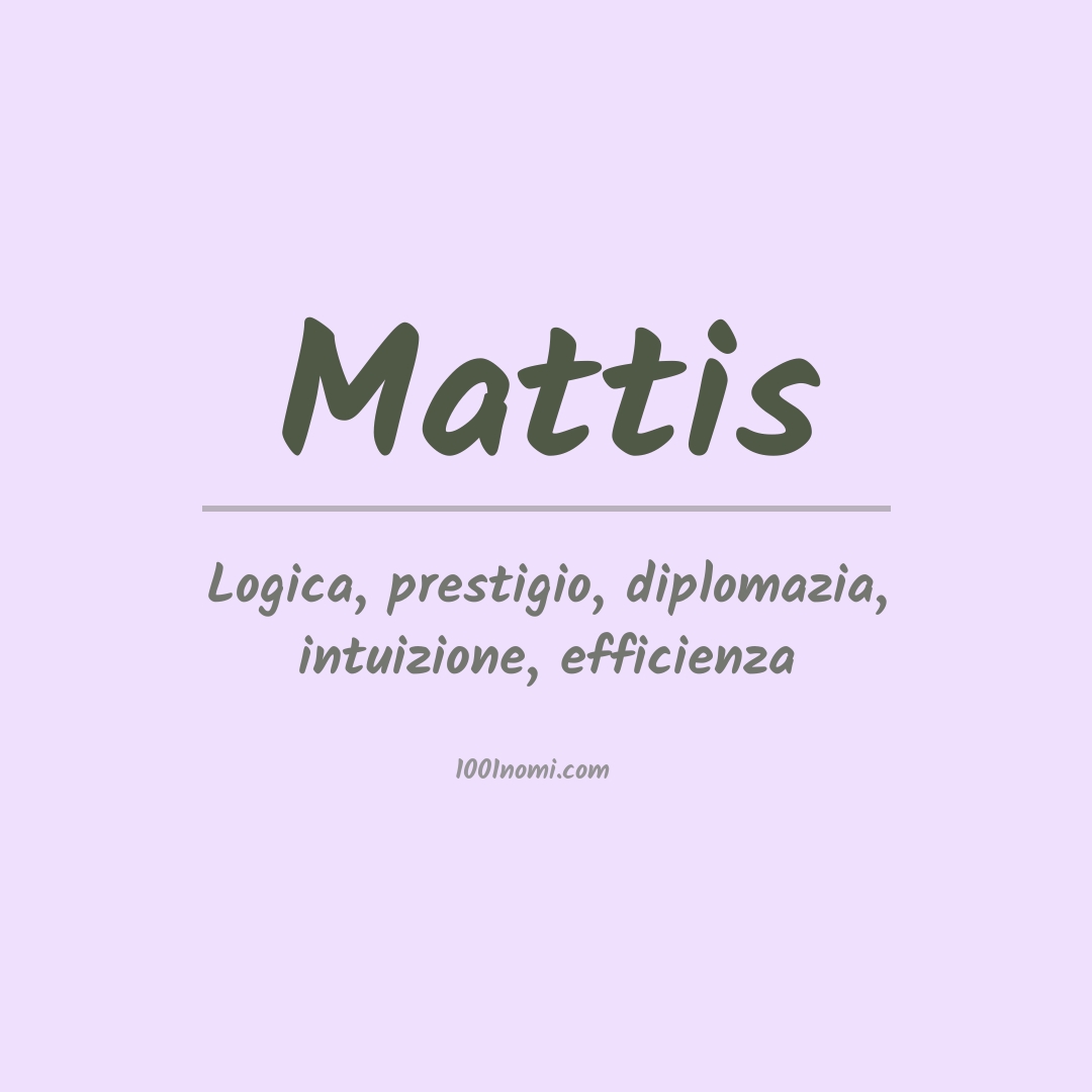 Significato del nome Mattis