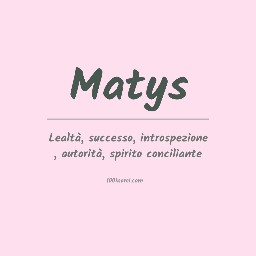 Significato del nome Matys