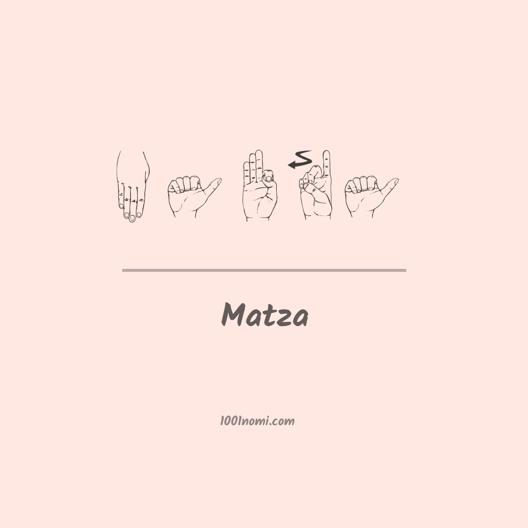 Matza nella lingua dei segni Matza nella lingua dei segni