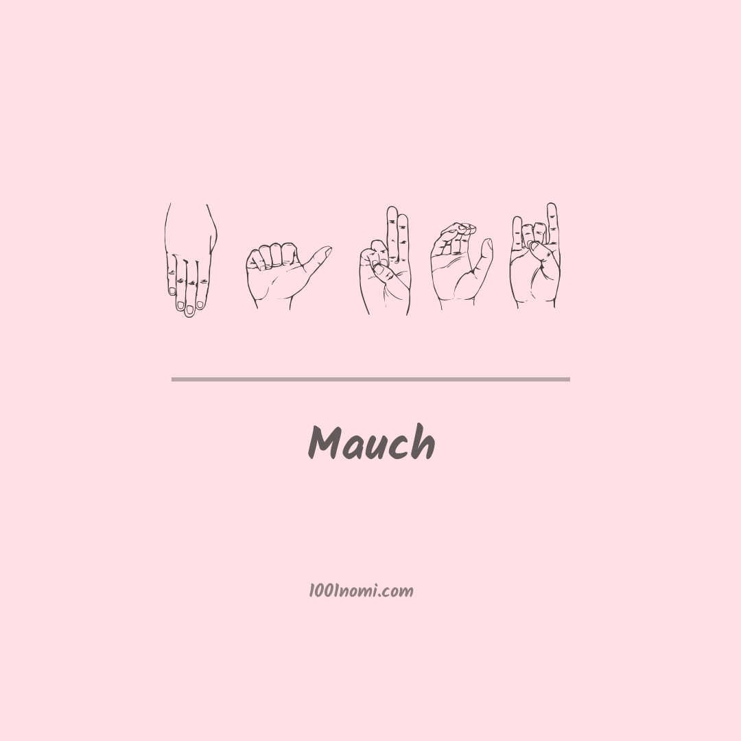 Mauch nella lingua dei segni