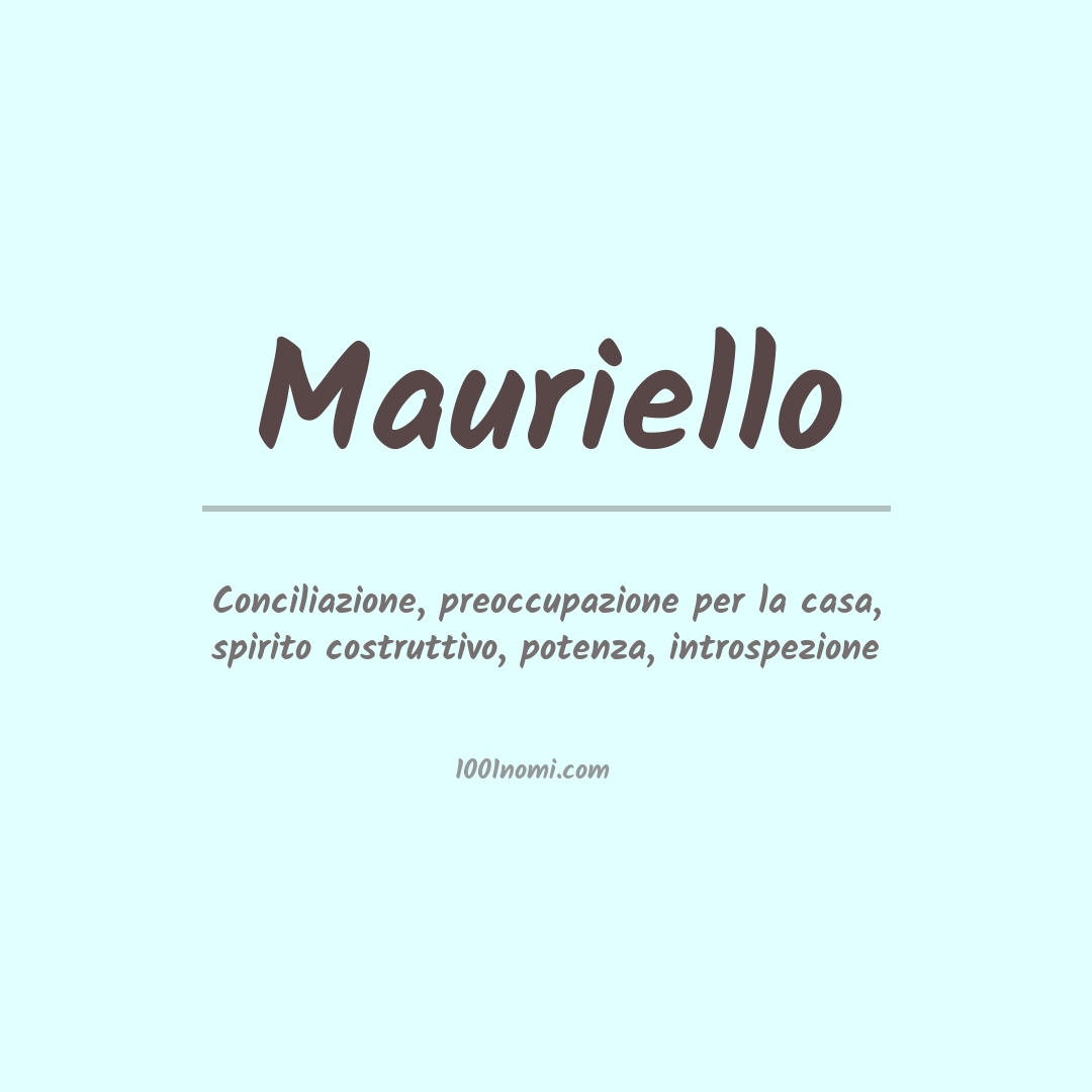 Significato del nome Mauriello