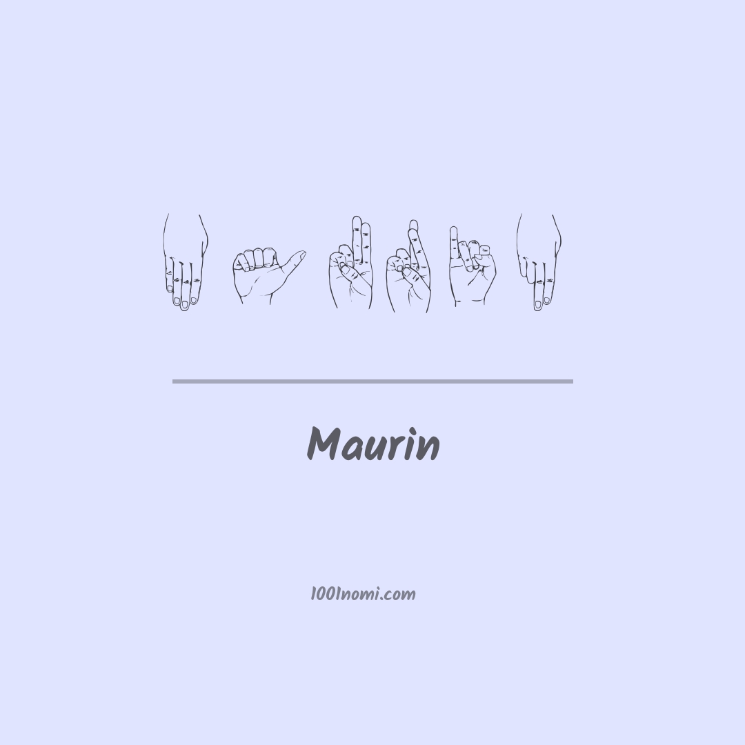 Maurin nella lingua dei segni