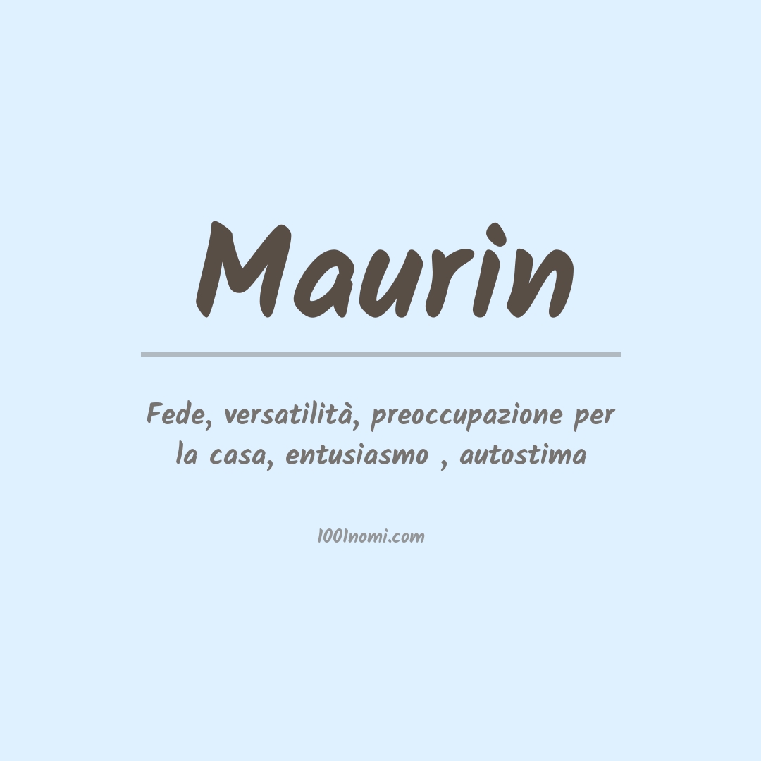 Significato del nome Maurin