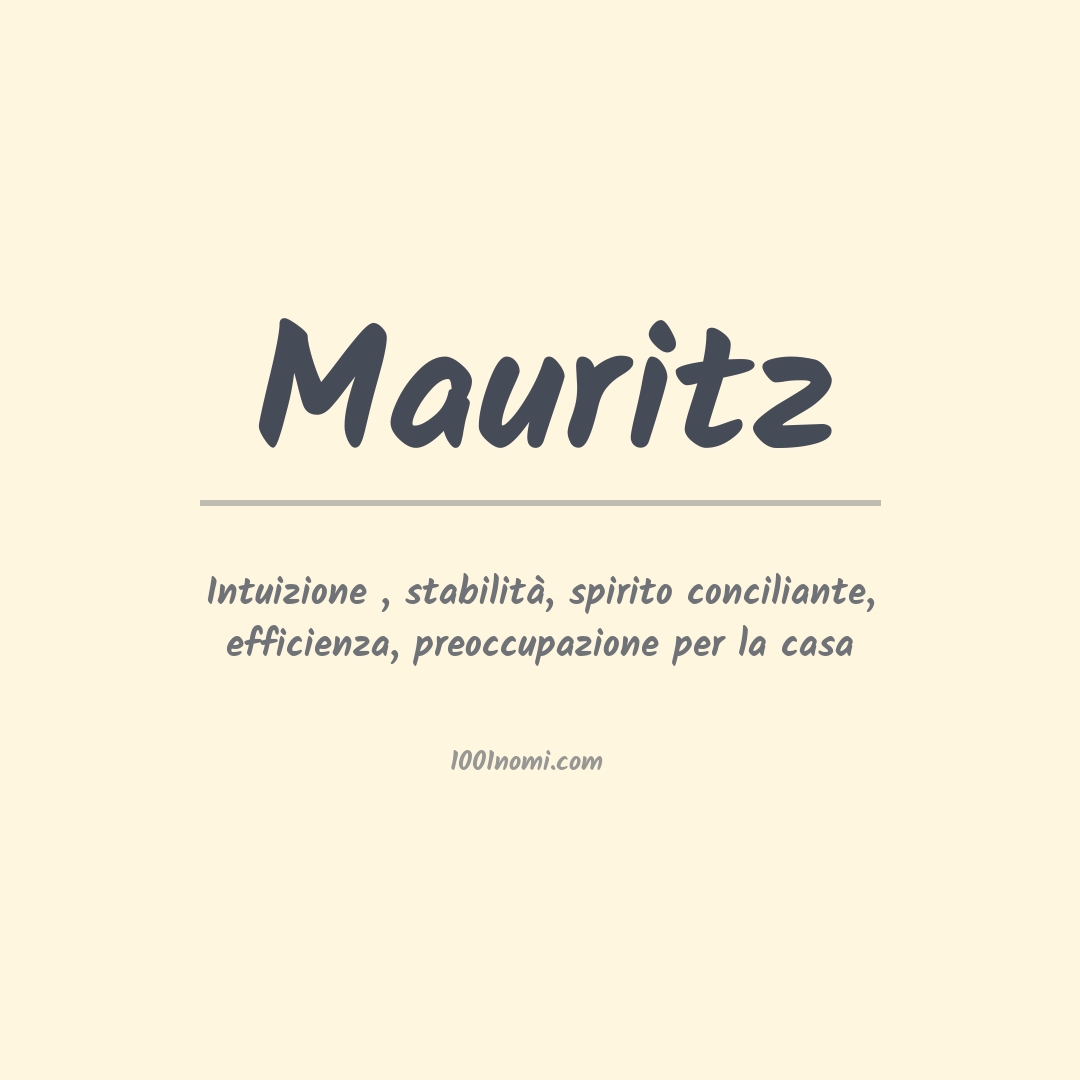 Significato del nome Mauritz