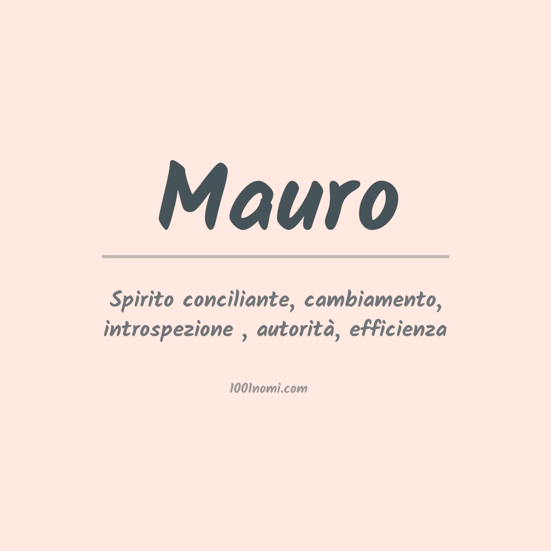 Significato del nome Mauro
