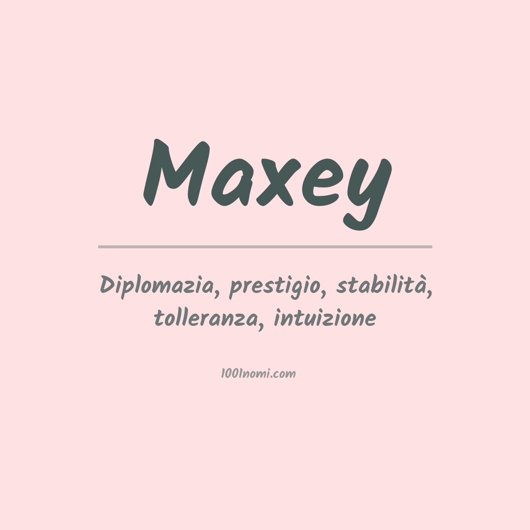 Significato del nome Maxey