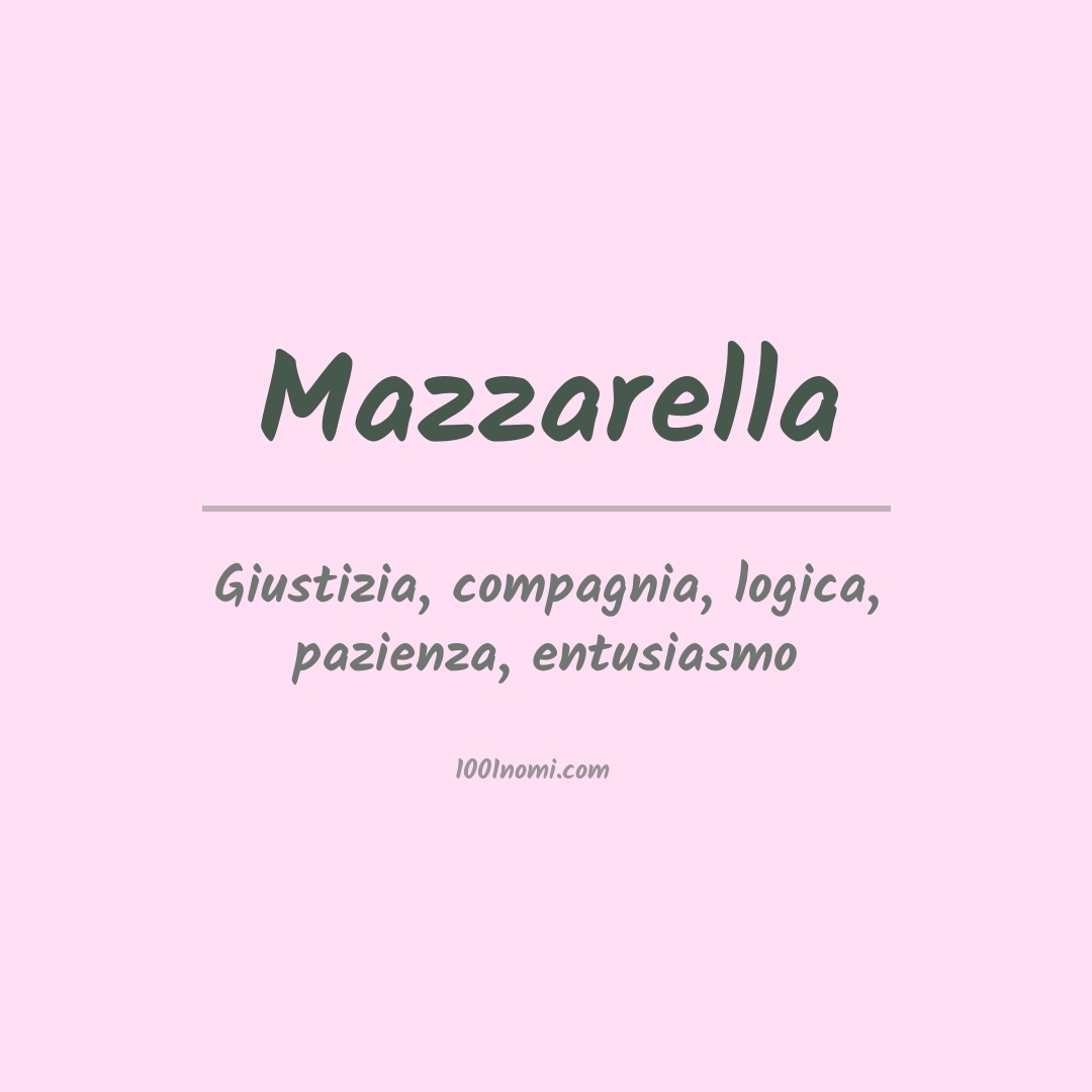 Significato del nome Mazzarella