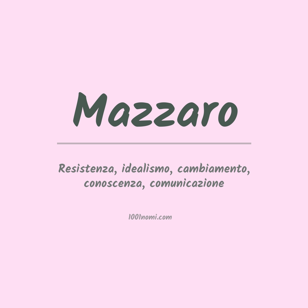 Significato del nome Mazzaro