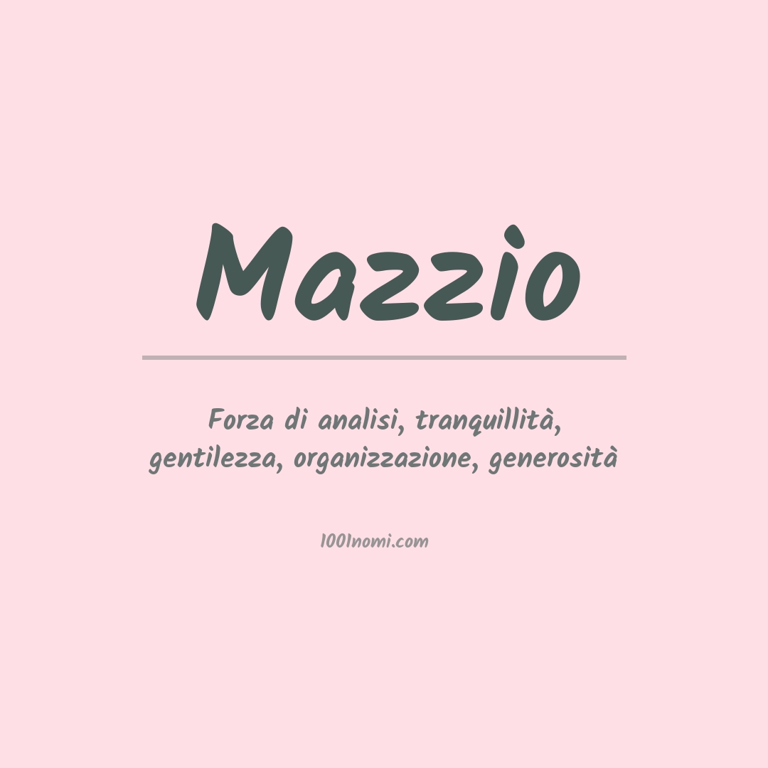 Significato del nome Mazzio