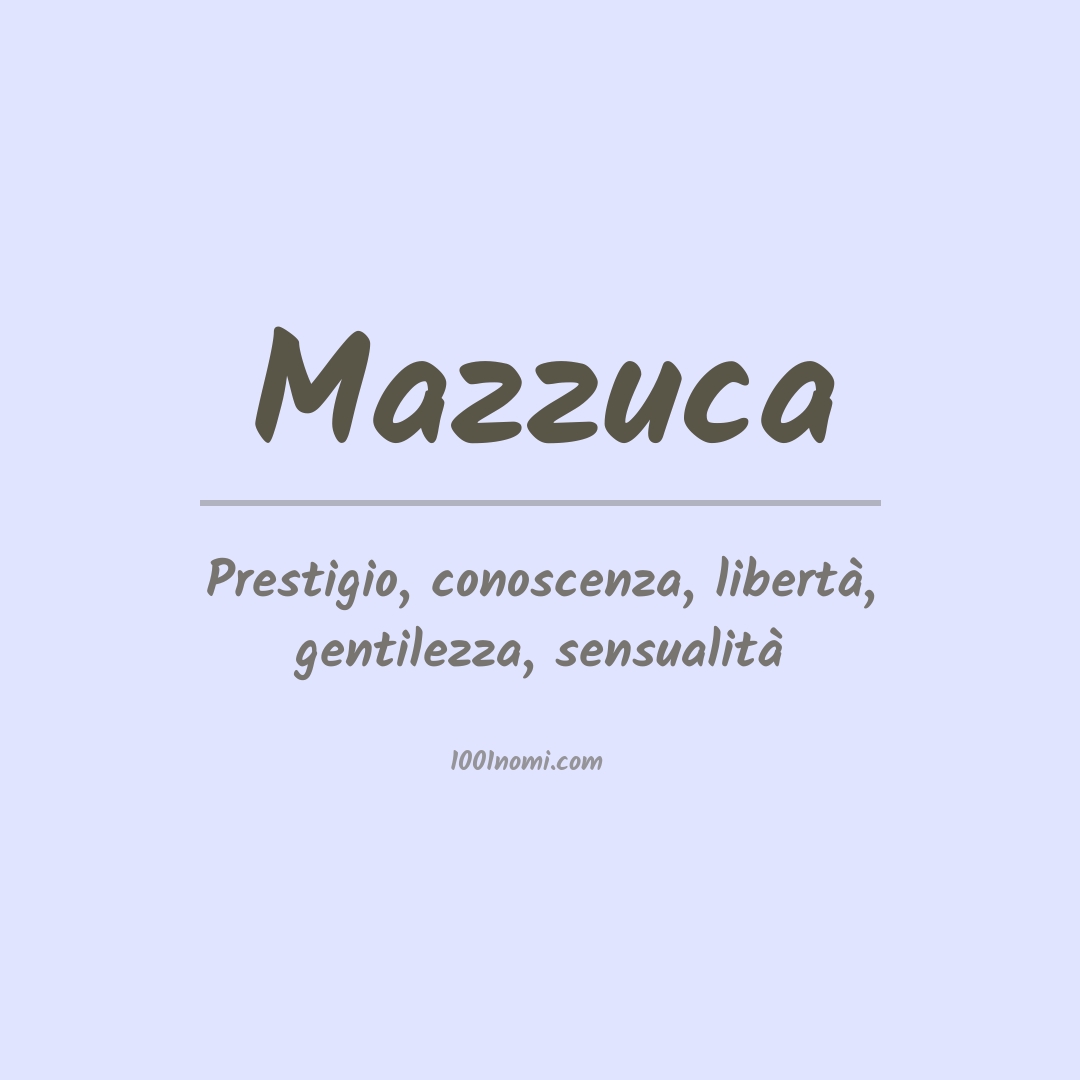 Significato del nome Mazzuca Significato del nome Mazzuca